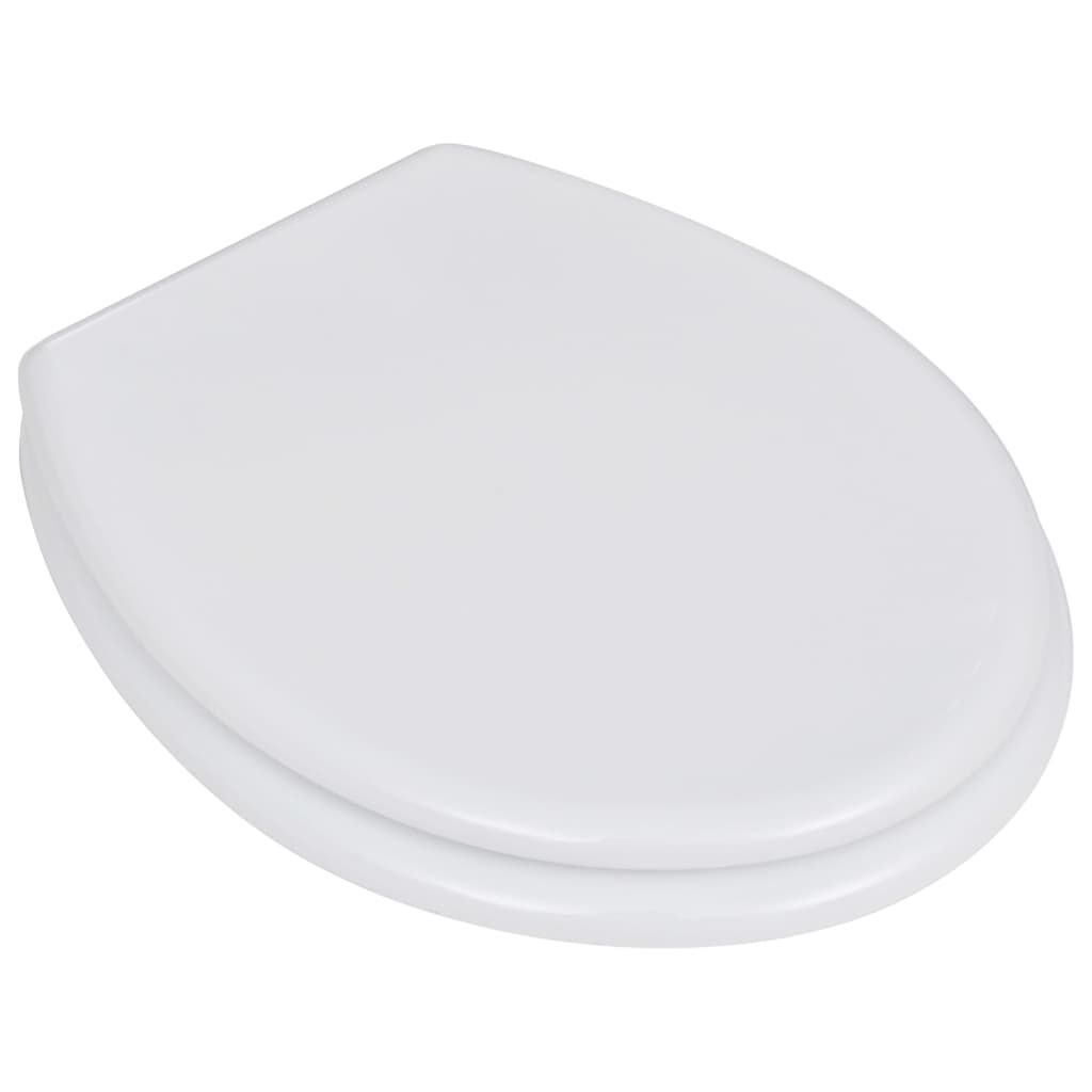 vidaXL WC sedátko MDF s víkem jednoduchý design bílé