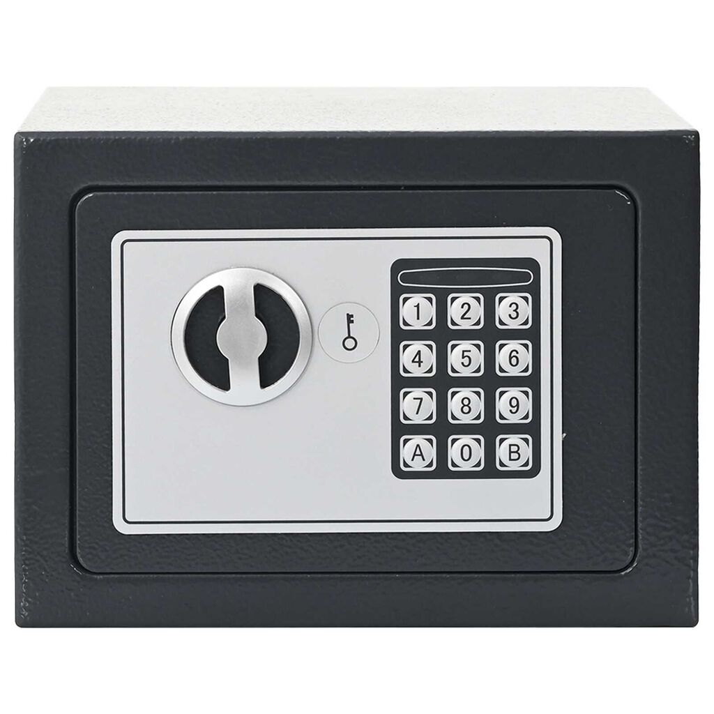 vidaXL Elektronický digitální trezor tmavě šedý 23x17x17 cm ocel