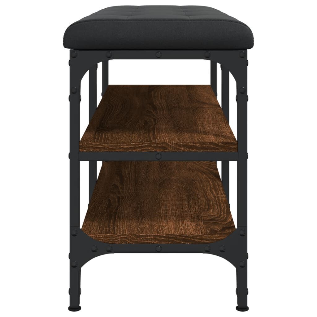 vidaXL Lavice s botníkem hnědý dub 82 x 32 x 47 cm kompozitní dřevo
