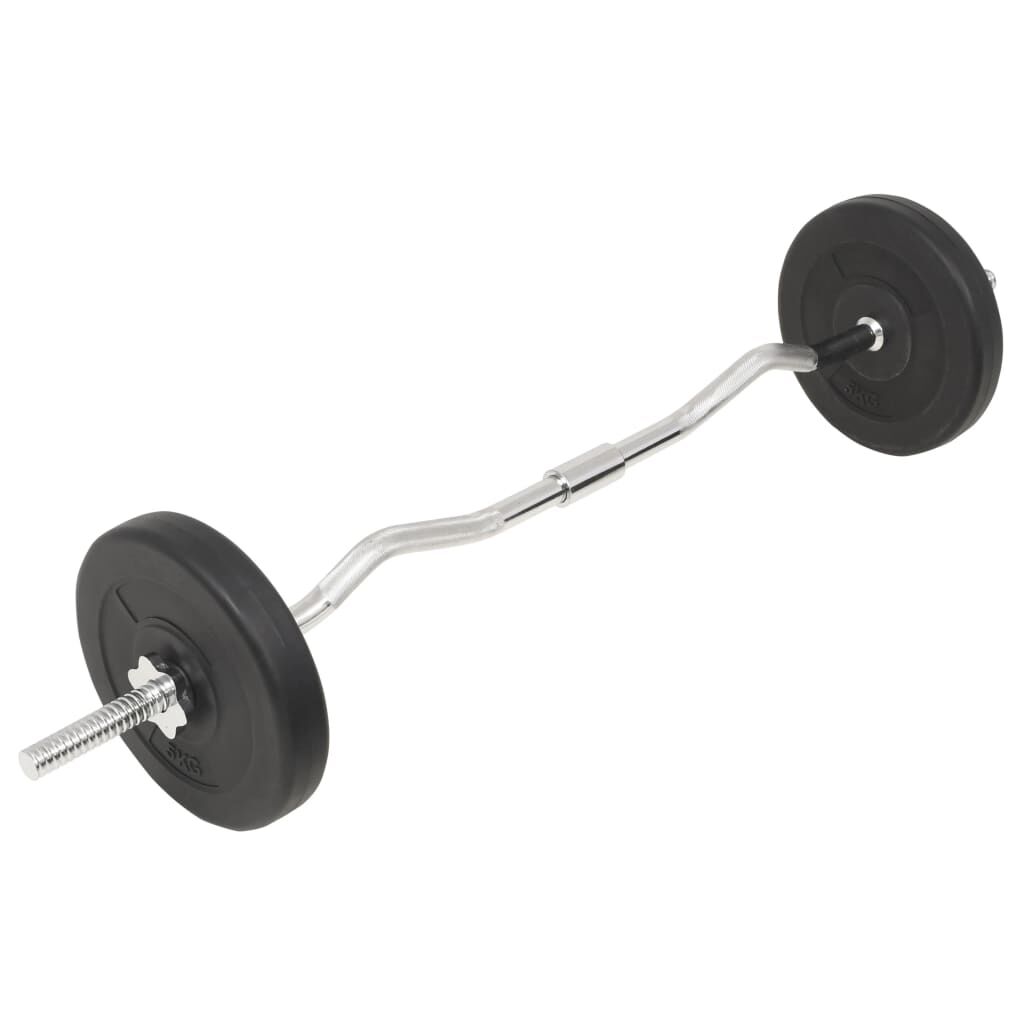 vidaXL Sada činek barbell a dumbbell, 30 kg