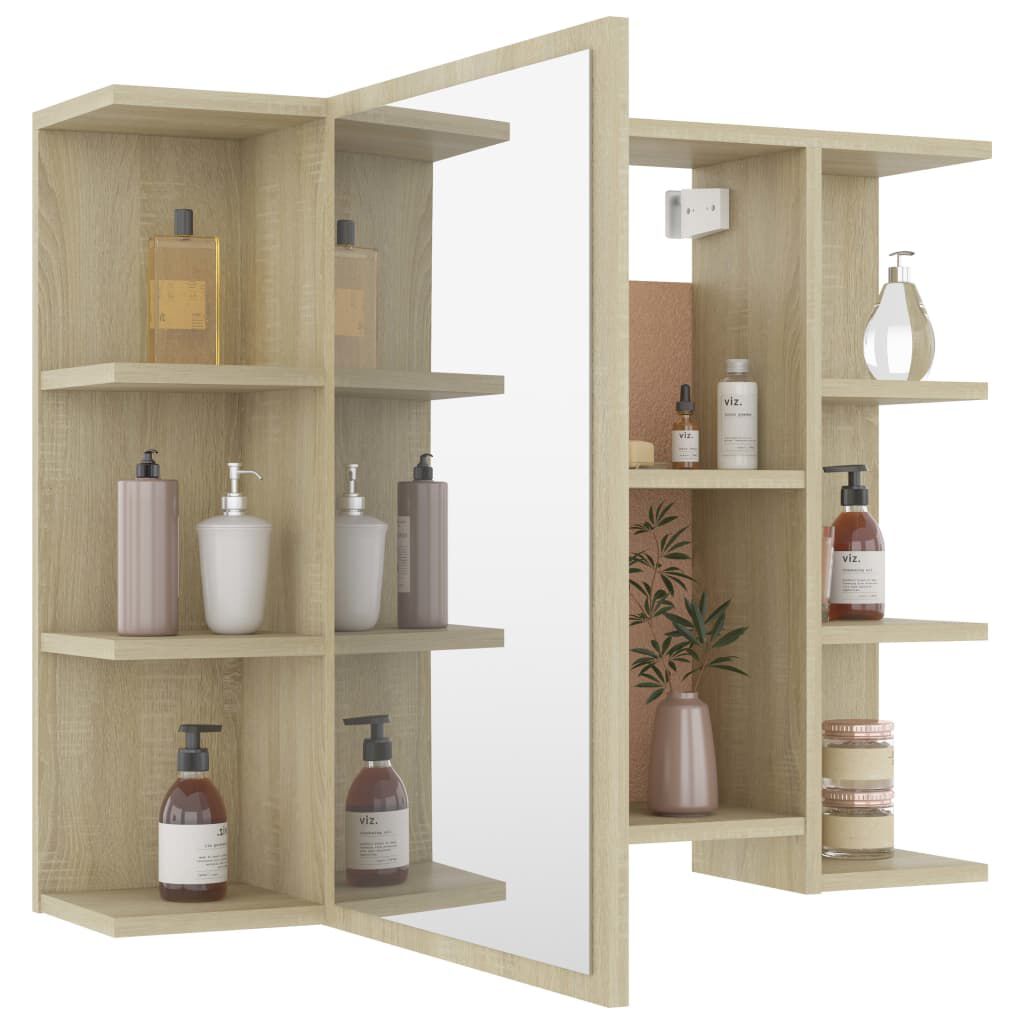 vidaXL Koupelnová skříňka zrcadlo sonoma dub 80x20,5x64 cm