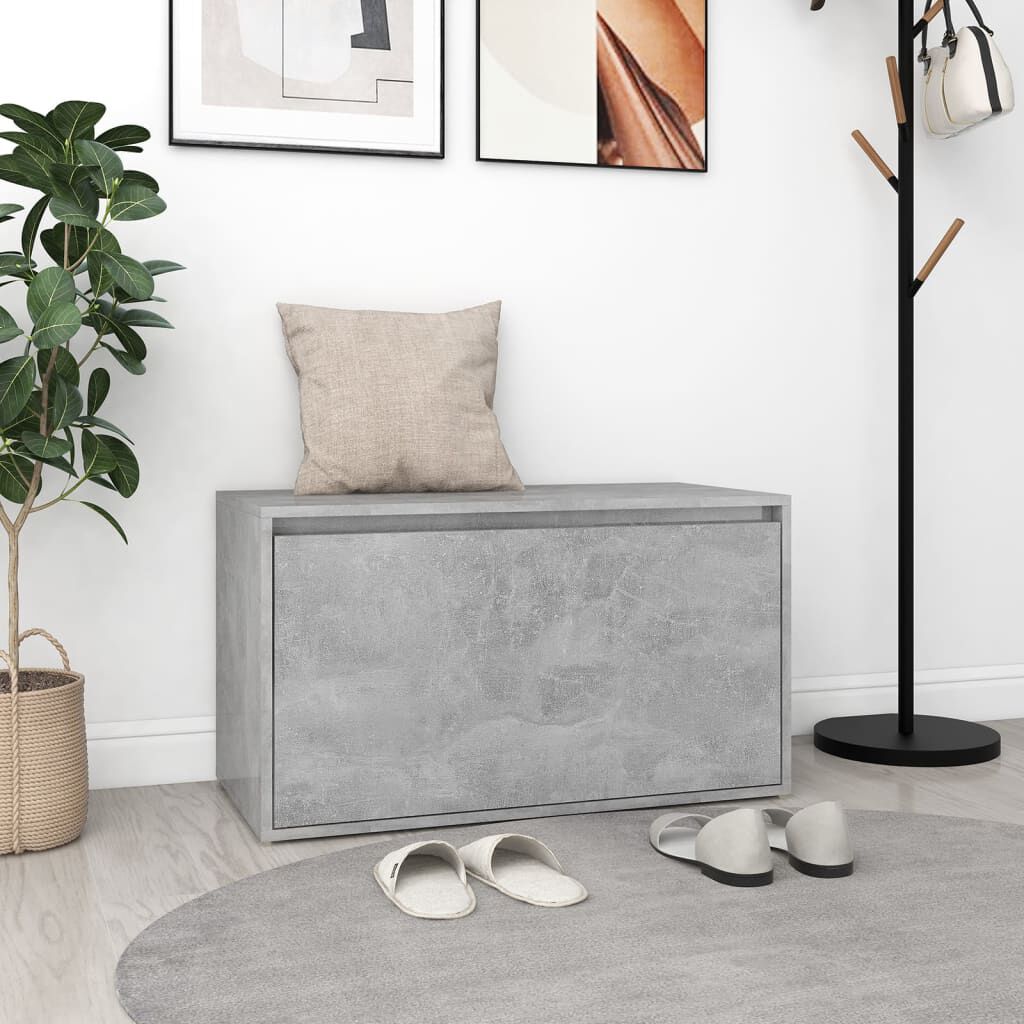 vidaXL Lavice do předsíně 80x40x45 cm betonově šedá kompozitní dřevo