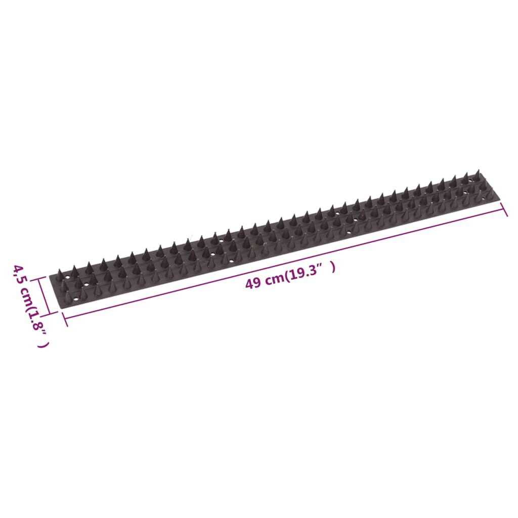 Kontrolní hroty proti ptákům 49 x 4,5 x 1,7 cm sada 20 ks