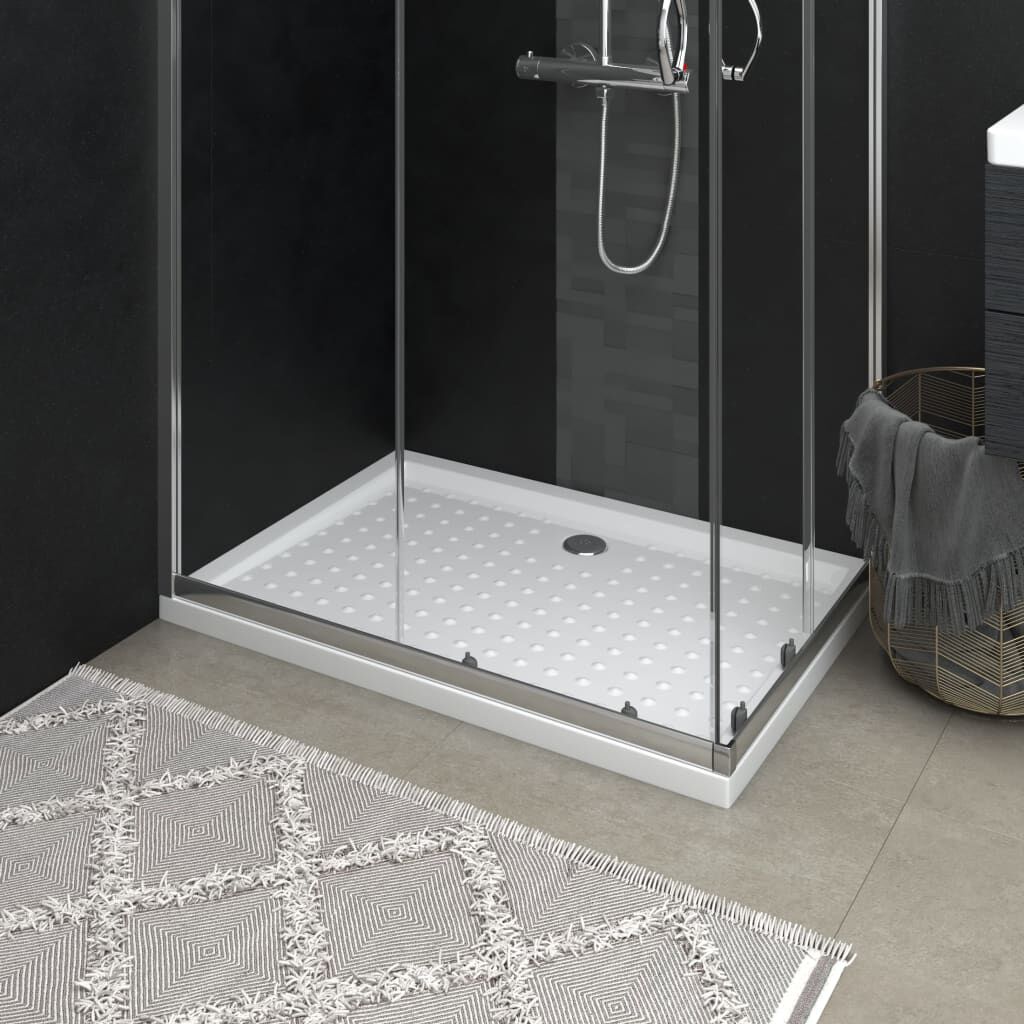 vidaXL Sprchová vanička s puntíky bílá 70 x 100 x 4 cm ABS