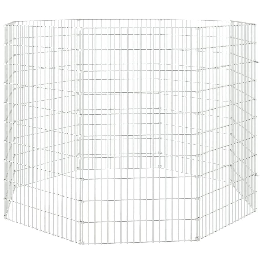 vidaXL Ohrádka pro zvířata 8 panelů 54 x 100 cm pozinkované železo