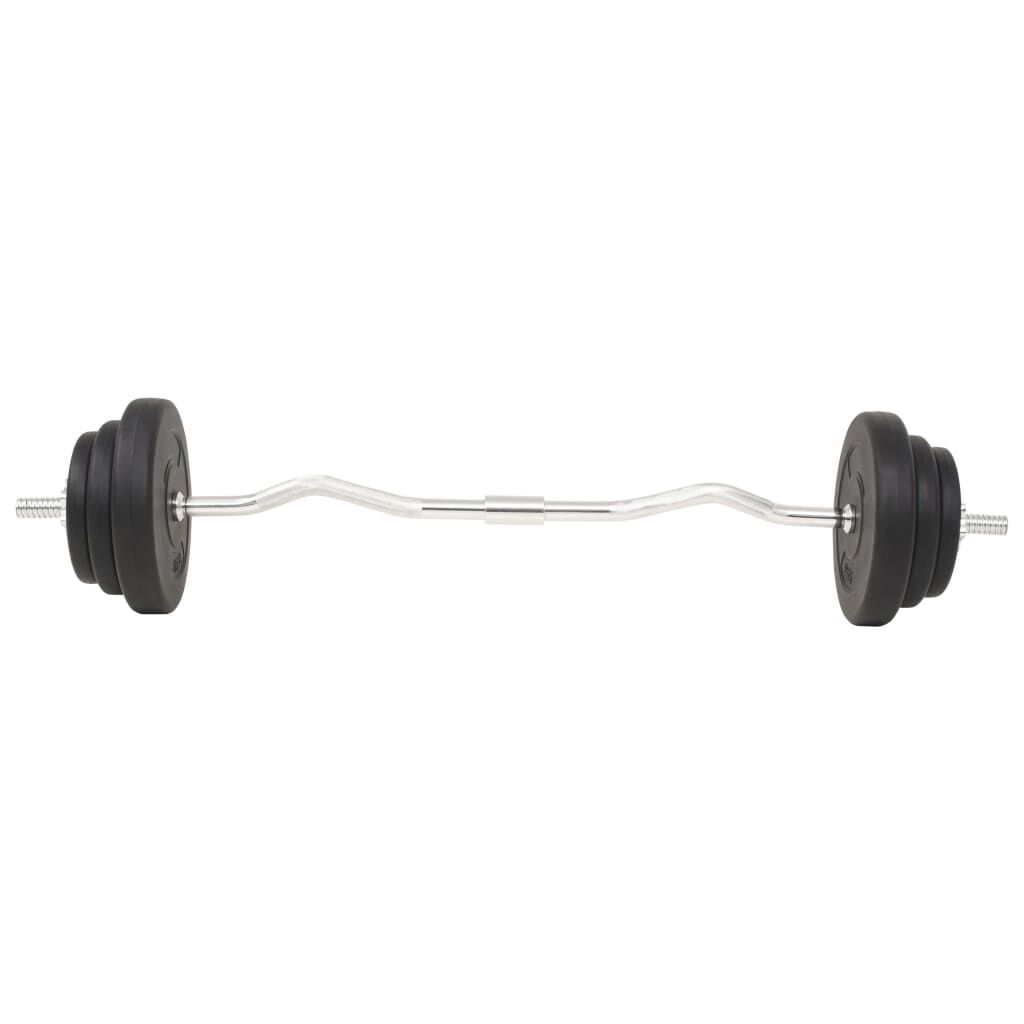 vidaXL Sada činek barbell a dumbbell, 30 kg