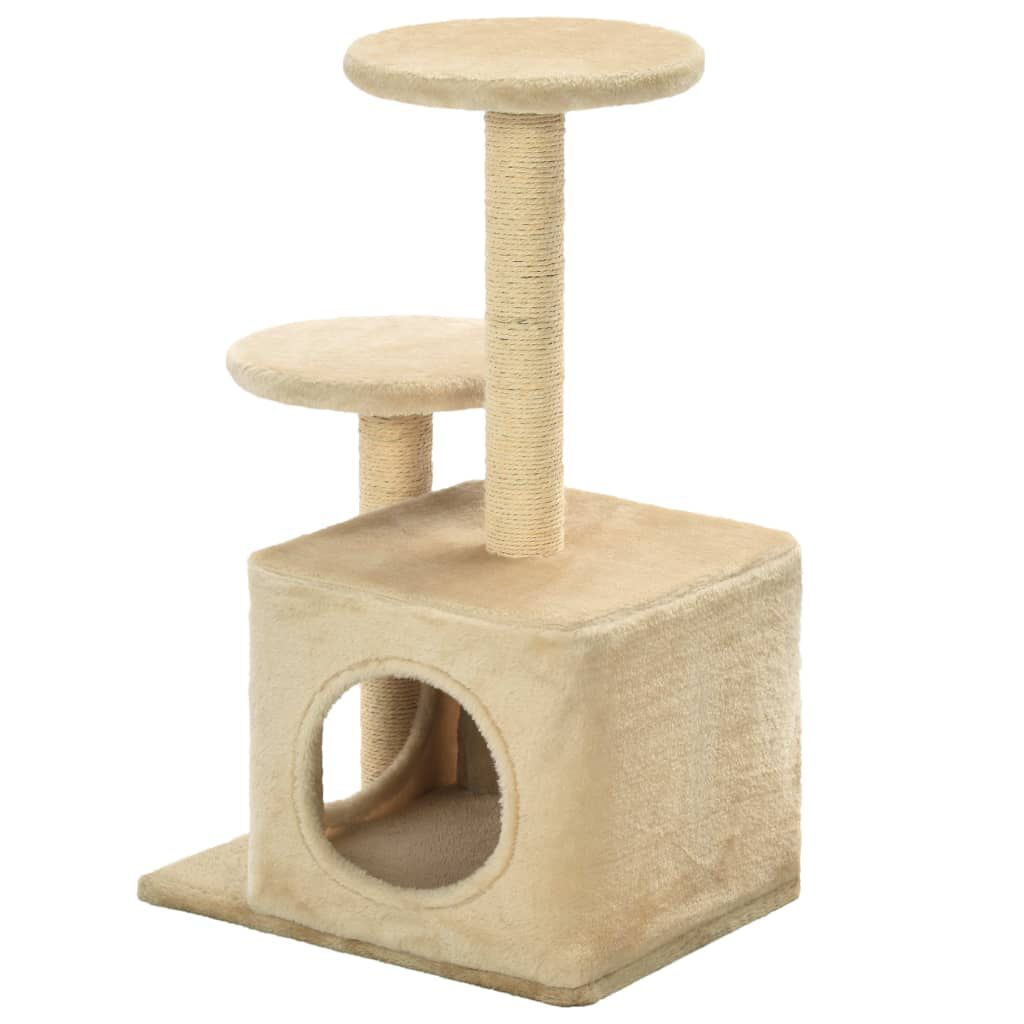 vidaXL Škrabadlo pro kočky sisalové sloupky 60 cm béžové