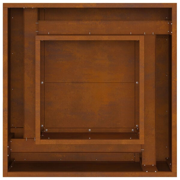 vidaXL Ohnivý krb Čtvercový 60x60x30 cm Zvětralá ocel