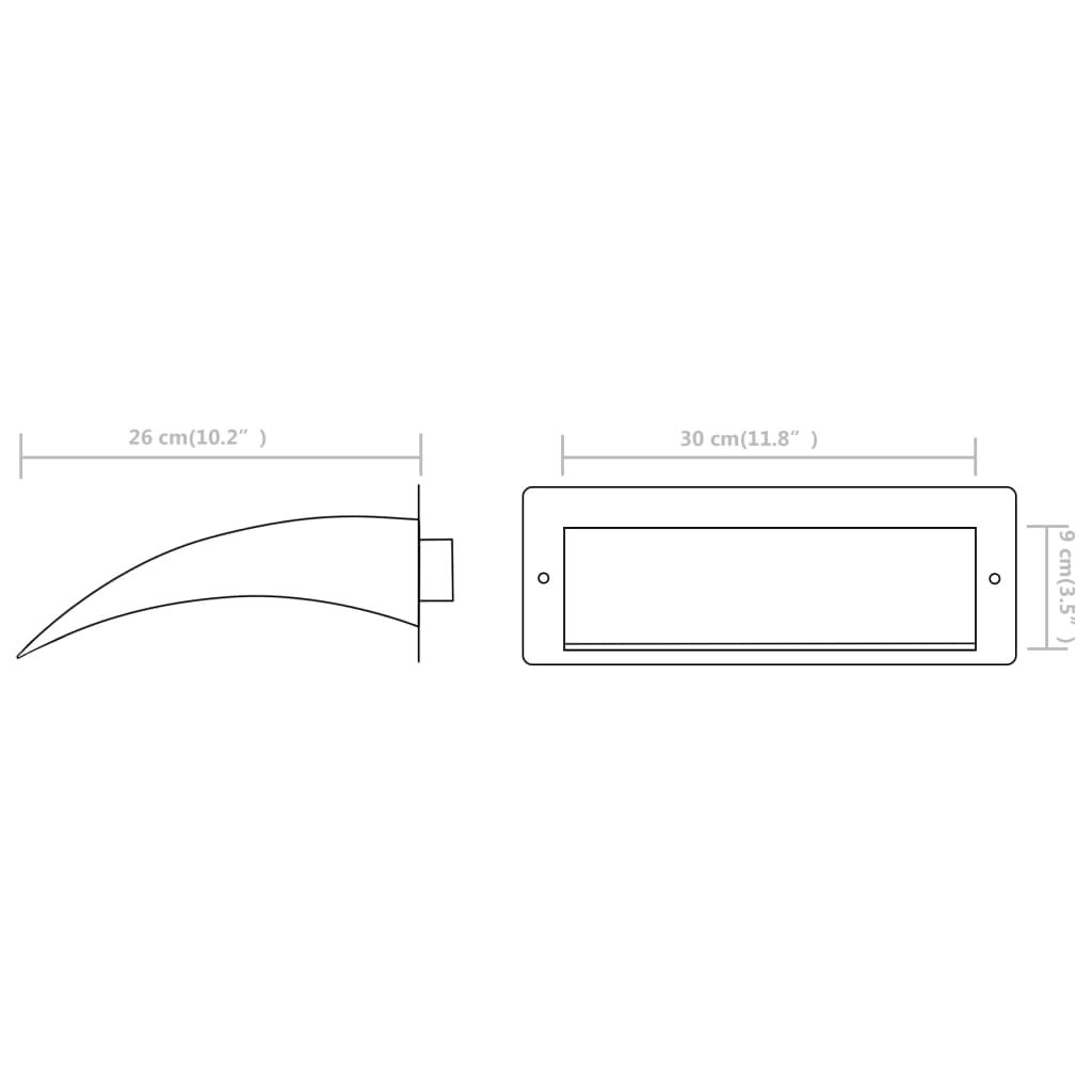 vidaXL Bazénová fontána nerezová ocel 30 x 9 x 26 cm stříbrná
