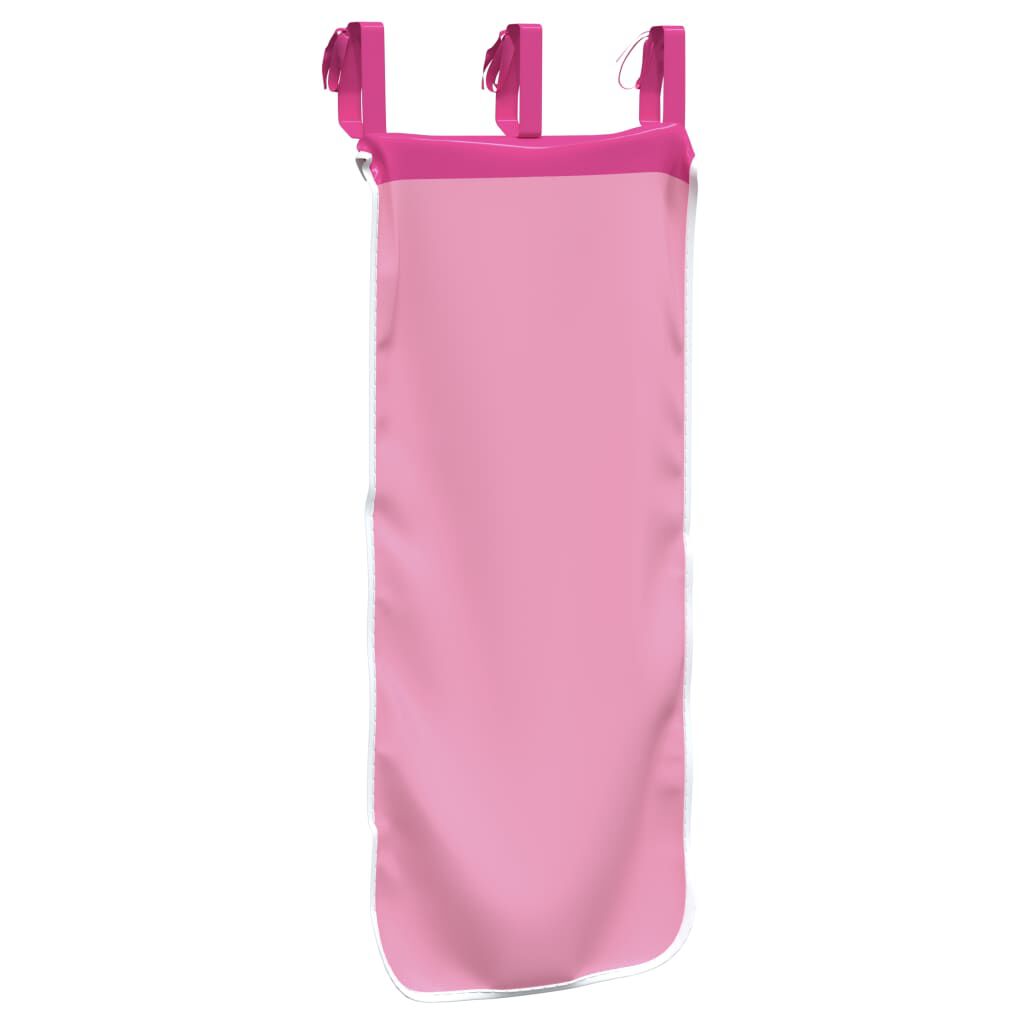 vidaXL Závěsy na patrovou postel s věží růžové polyester
