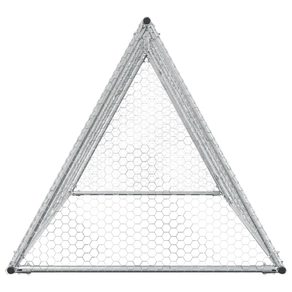 vidaXL Klec pro kuřata stříbrná 200 x 105 x 91 cm pozinkovaná ocel