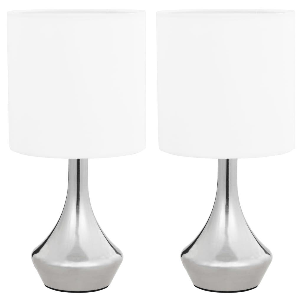 vidaXL Stolní lampy 2 ks dotykové tlačítko bílé E14