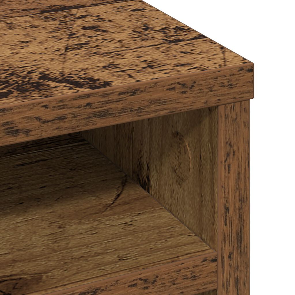 vidaXL Organizér na stůl - Staré dřevo 36x26x29.5 cm