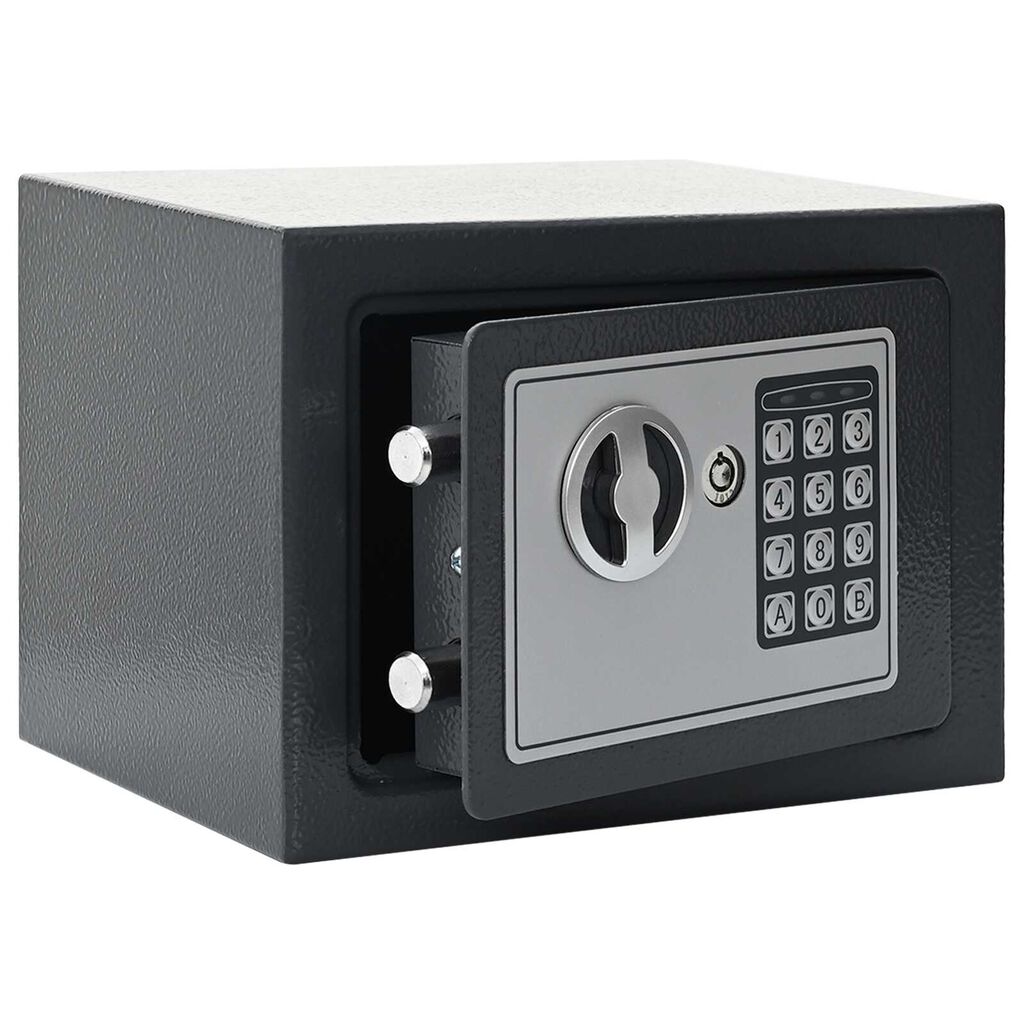 vidaXL Elektronický digitální trezor tmavě šedý 23x17x17 cm ocel