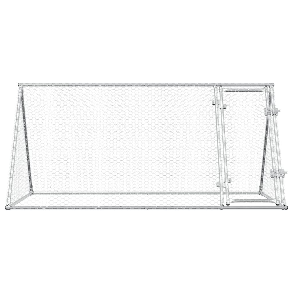 vidaXL Klec pro kuřata stříbrná 200 x 105 x 91 cm pozinkovaná ocel