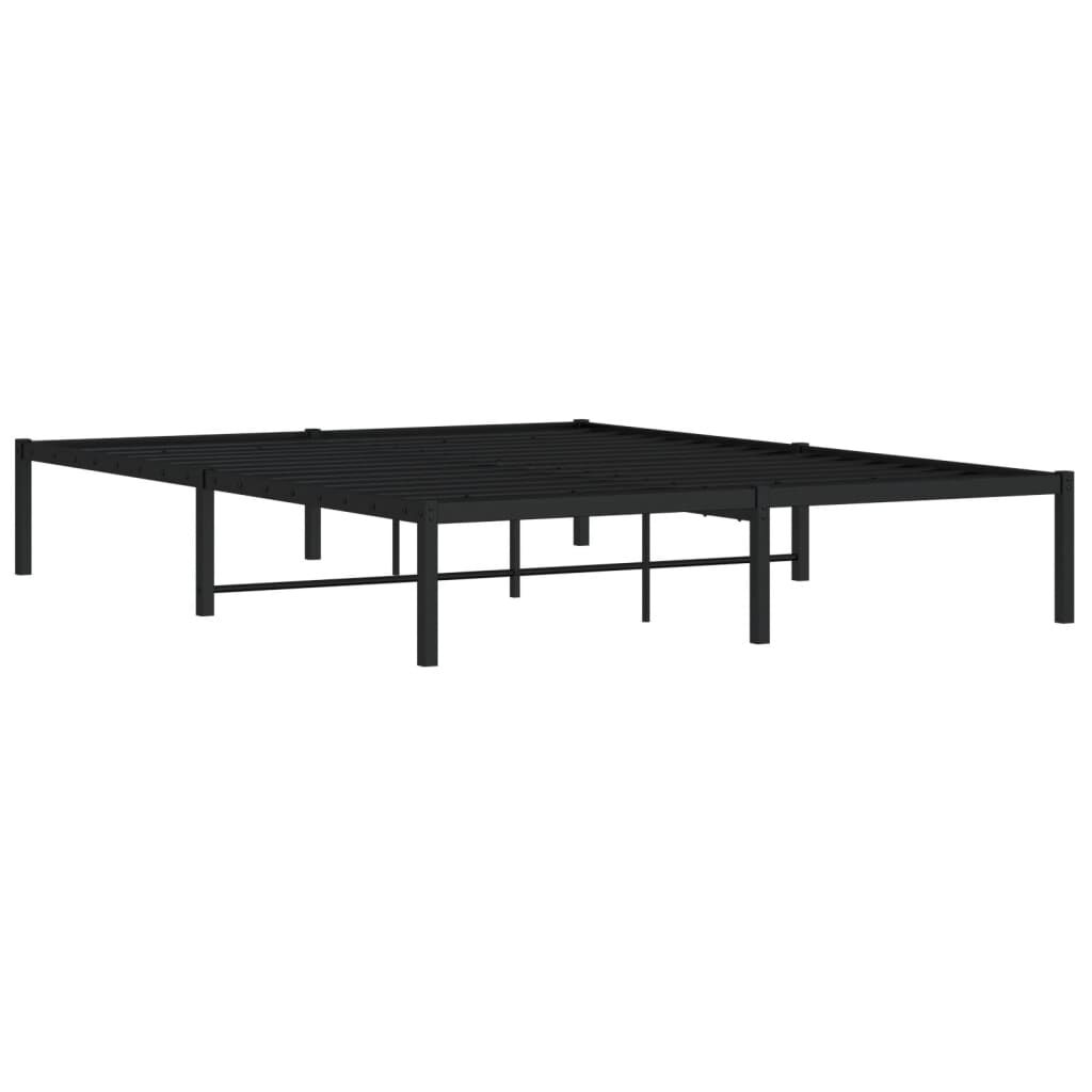 vidaXL Kovový rám postele černý 160 x 200 cm