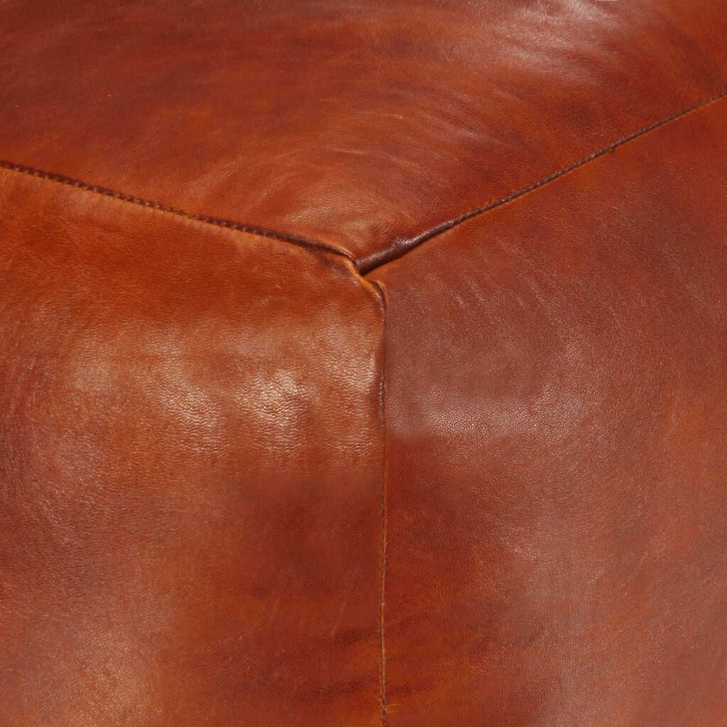 vidaXL Sedací puf bronzový 40 x 40 x 40 cm pravá kozí kůže