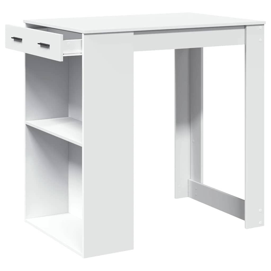 vidaXL Barový stůl bílý 102 x 70 x 103,5 cm kompozitní dřevo